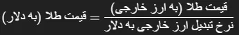 قیمت انس جهانی طلا و دلار آمریکا