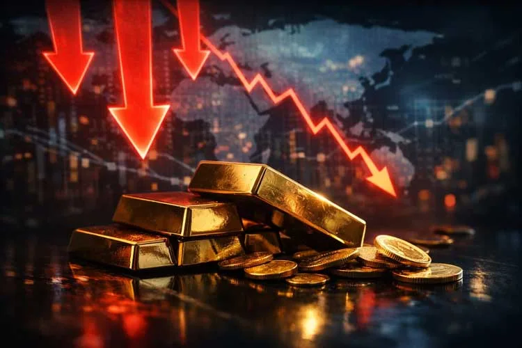 ریزش قیمت جهانی طلا